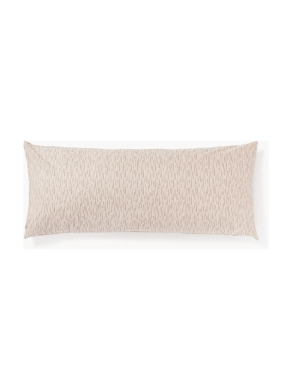 Funda de almohada de algodón estampado Vilho, Beige, An 45 x L 110 cm