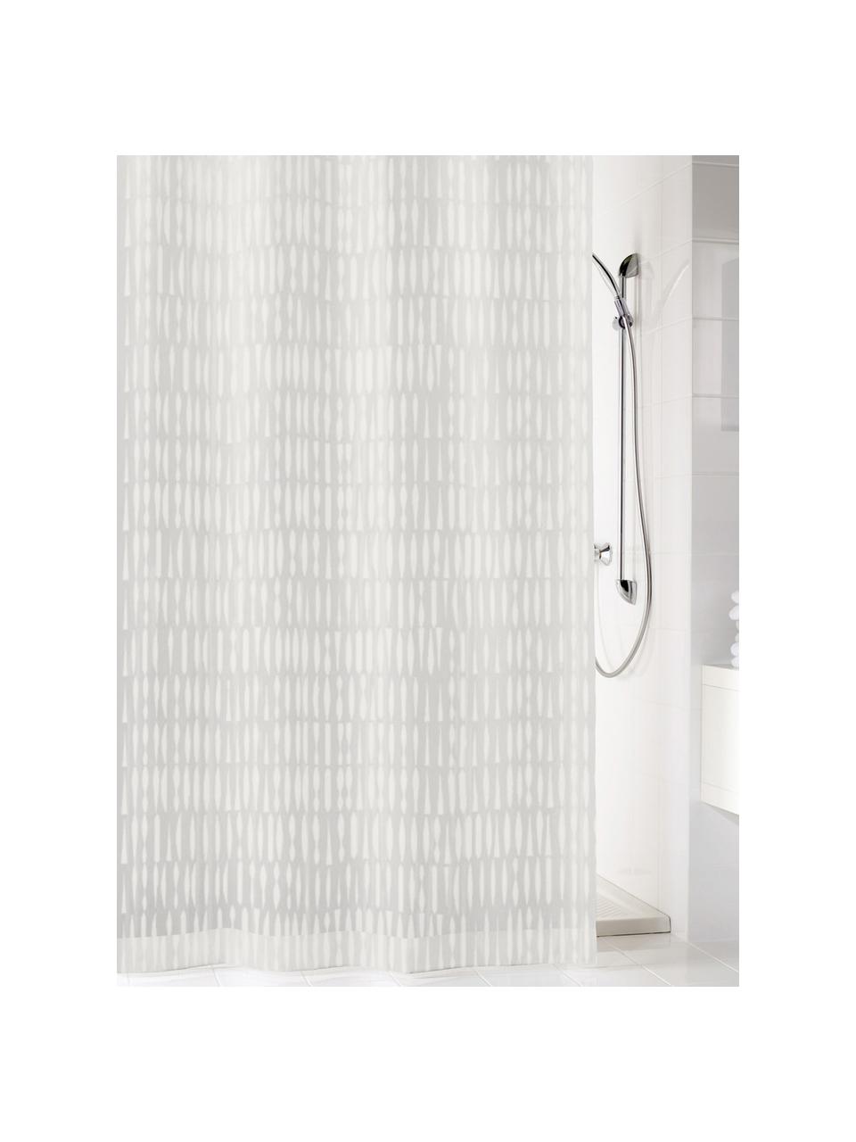 Zasłona prysznicowa Zora, Eko tworzywo sztuczne (PEVA), bez PVC
Produkt wodoodporny, Biały, transparentny, S 180 x D 200 cm