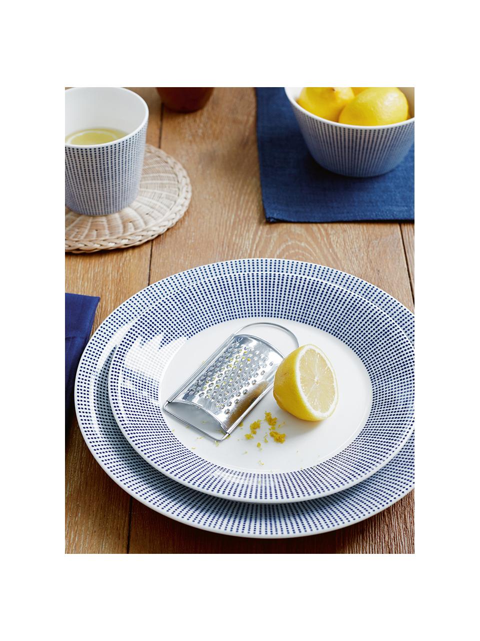 Service de table porcelaine Pacific, 4 personnes (16 élém.), Blanc, bleu