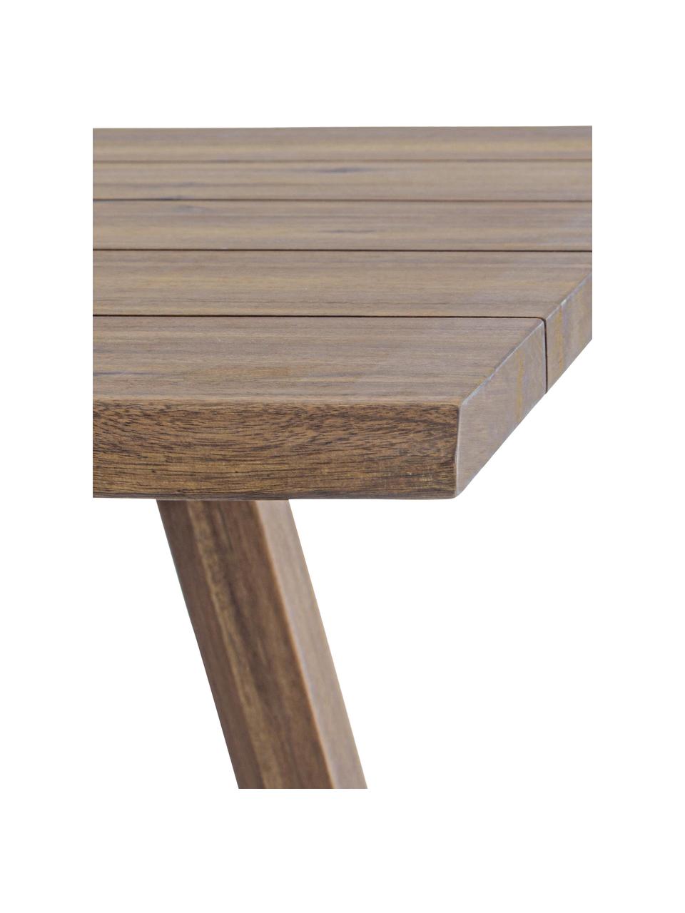Mesa de comedor para exterior de madera de acacia Glasgow, 180 x 90 cm, Madera de acacia con certificado FSC, Madera de acacia, An 180 x F 90 cm