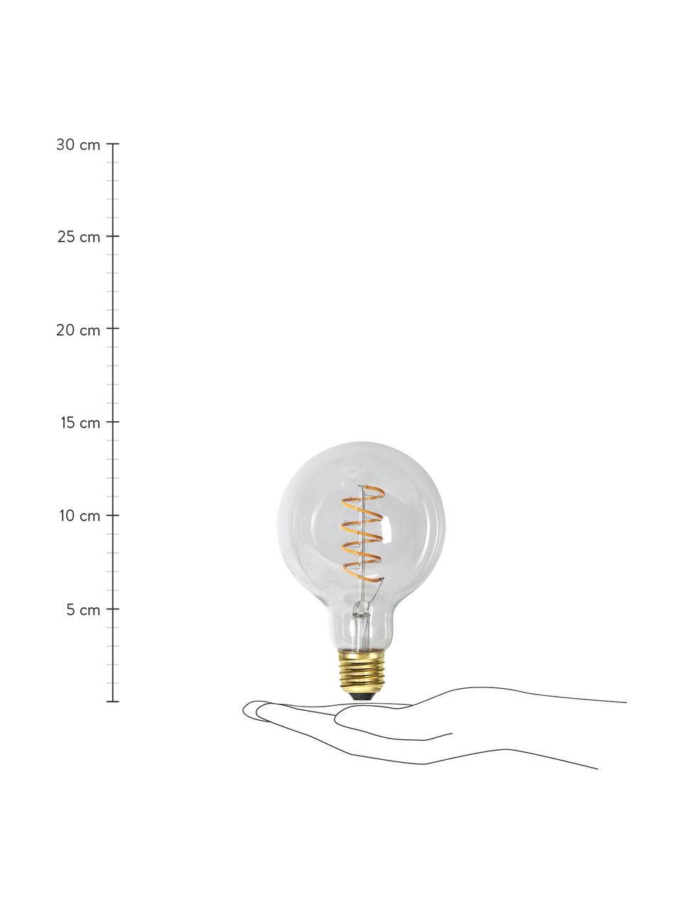 E27 Leuchtmittel, 270lm, dimmbar, warmweiß, 1 Stück, Leuchtmittelschirm: Glas, Leuchtmittelfassung: Aluminium, Transparent, Ø 10 x H 14 cm