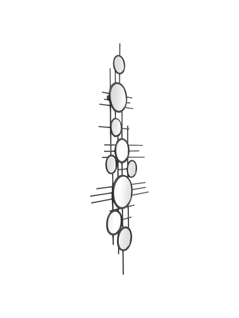 Dekorativní nástěnné zrcadlo Grid, Černá, Š 98 cm, V 43 cm