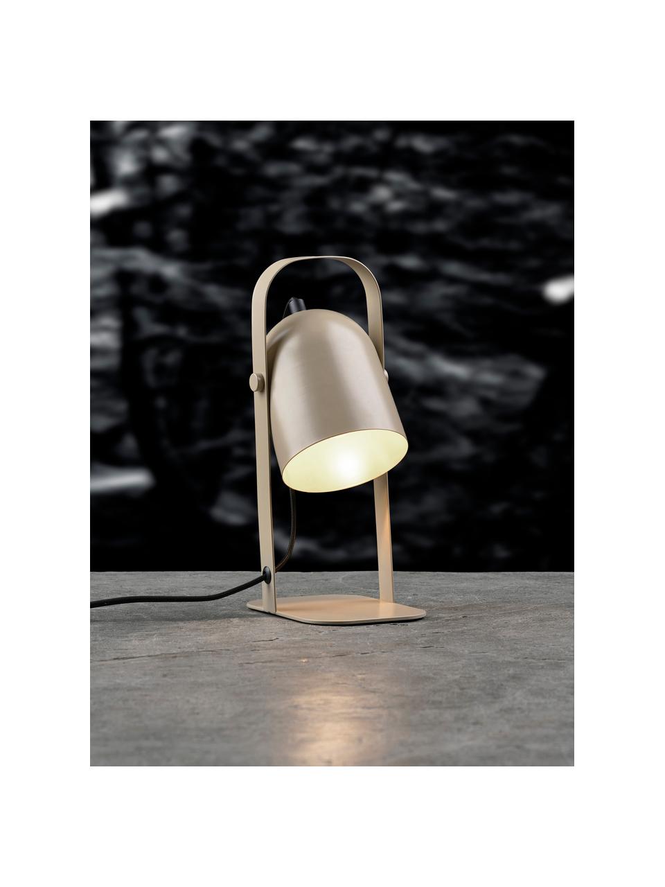 Lampada da tavolo orientabile Nesvik, Lampada: ferro rivestito, Beige chiaro, Larg. 11 x Alt. 29 cm