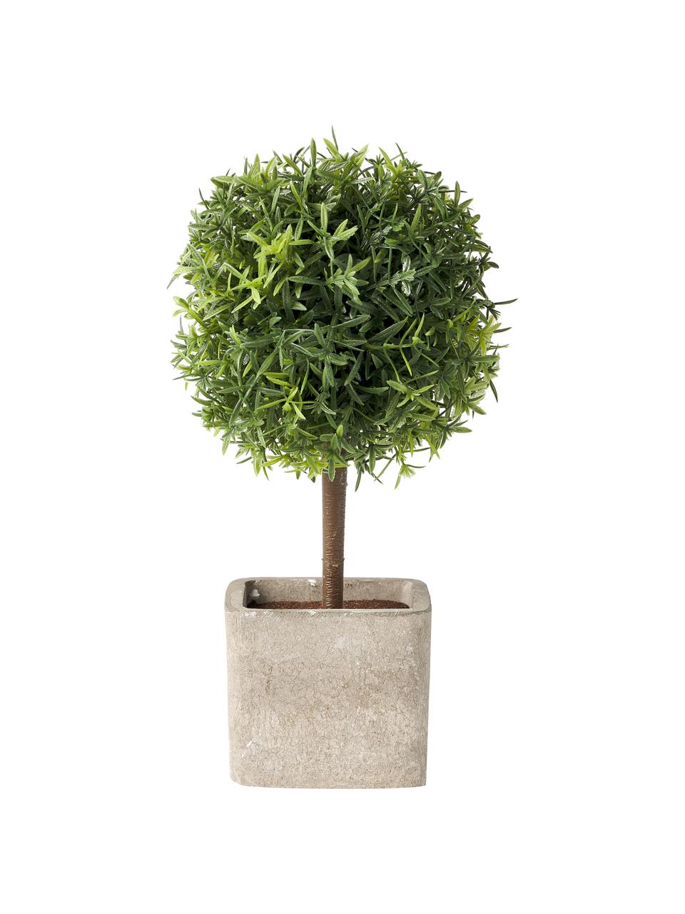 Set de árboles artificiales artesanales Moni, 2 uds., Verde, gris, An 12 x Al 26 cm