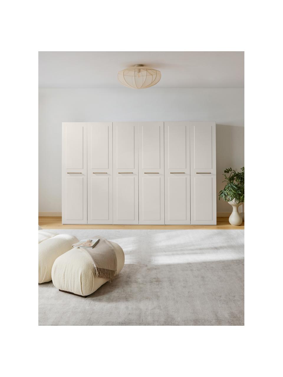 Modularer Drehtürenschrank Charlotte, 300 cm Breite, mehrere Varianten, Korpus: Spanplatte, melaminbeschi, Beige, Basic Interior, B 300 x H 200 cm