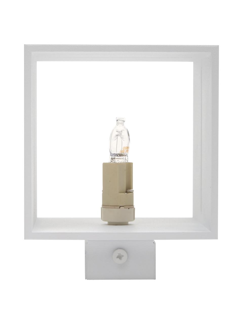 Kleine Wandleuchte Lorum, Lampenschirm: Aluminium, Weiß, B 10 x H 10 cm