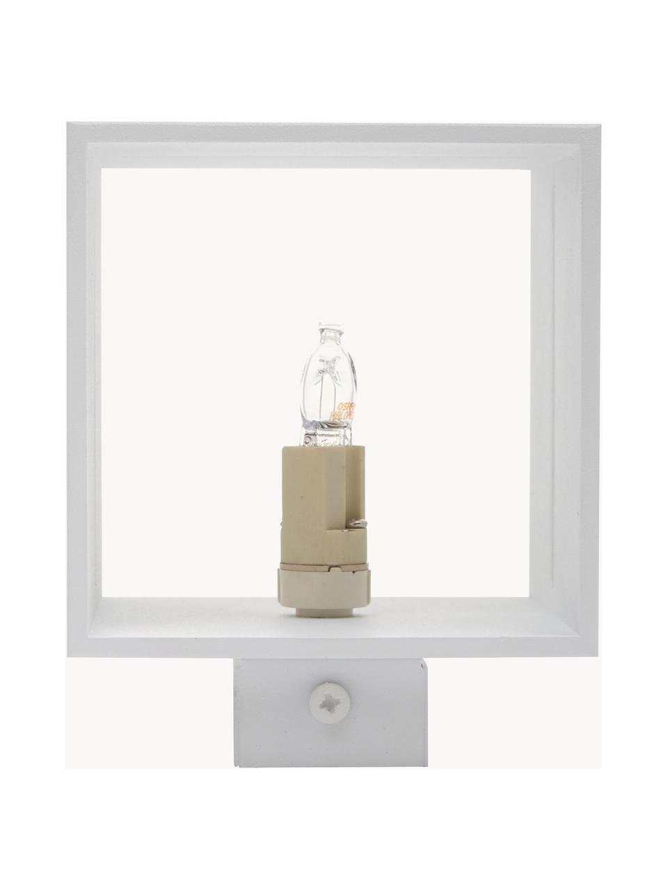 Kleine wandlamp Lorum, Lampenkap: aluminium, Wit, B 10 x H 10 cm