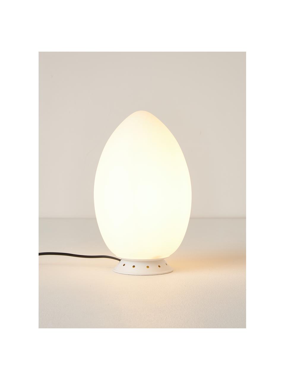 Ručně vyrobená stolní lampa Uovo, různé velikosti, Bílá, Ø 18 cm, V 28 cm