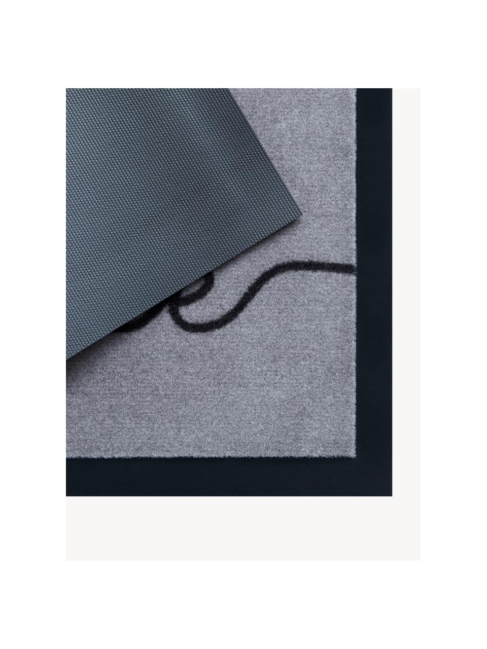 Deurmat Cozy Welcome, Onderzijde: rubber, Donkergrijs, zwart, B 45 x L 75 cm