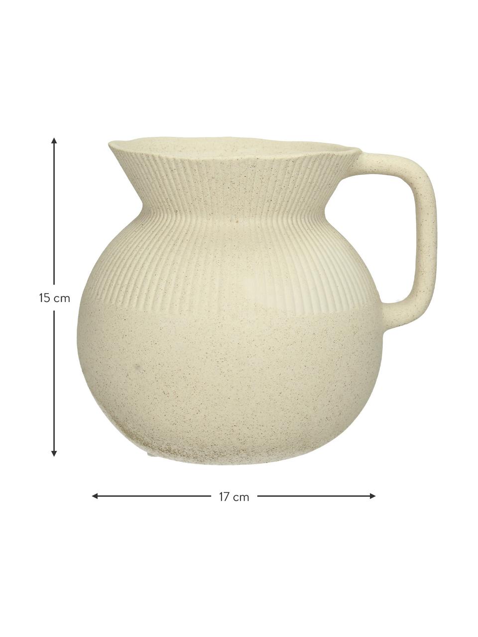 Vaso vintage decorativo in porcellana Chysocolla, Porcellana, Beige, Larg. 17 x Alt. 15 cm