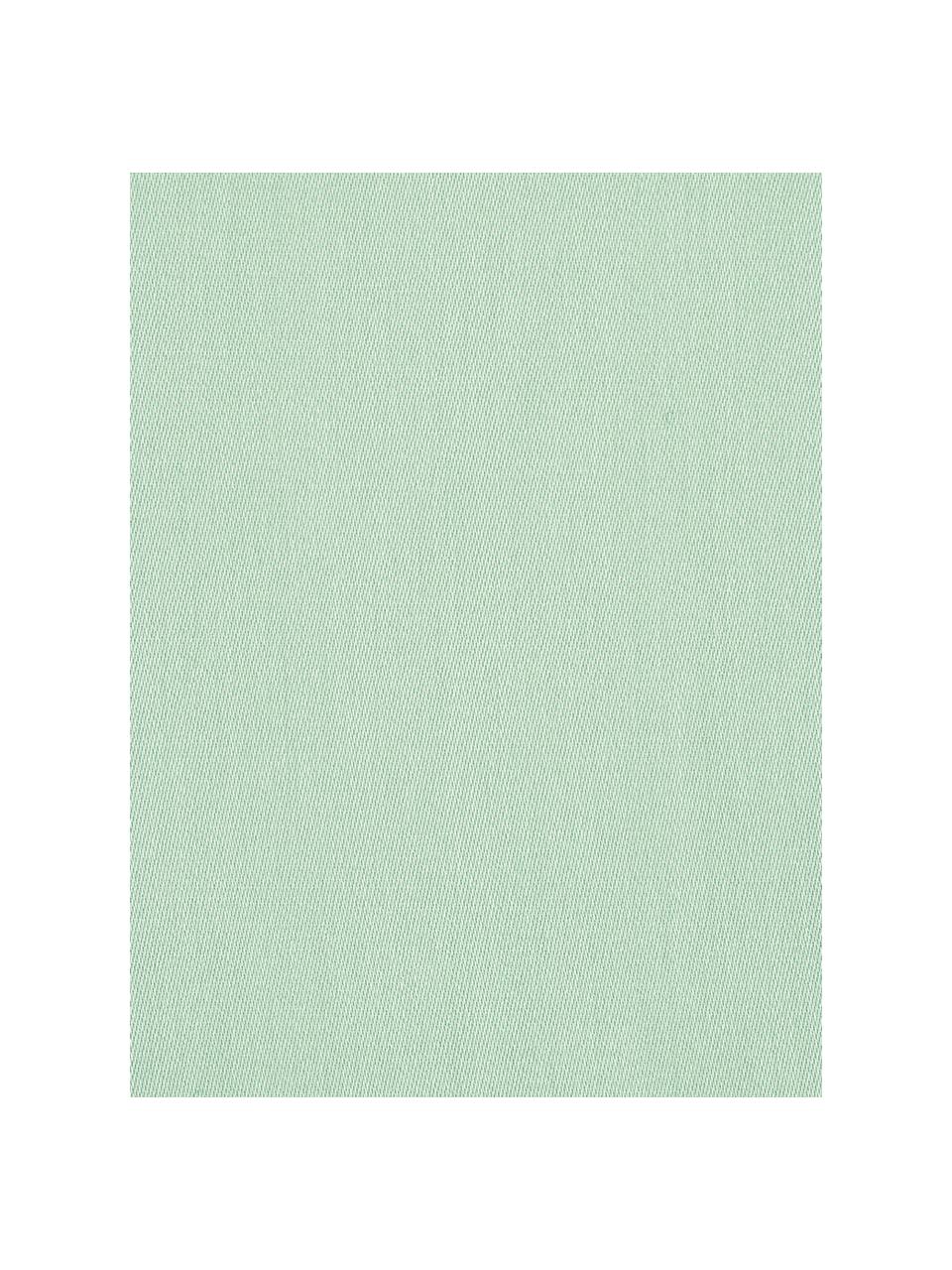 Parure copripiumino in raso di cotone Comfort, Verde salvia, 255 x 200 cm + 2 federe 50 x 80 cm