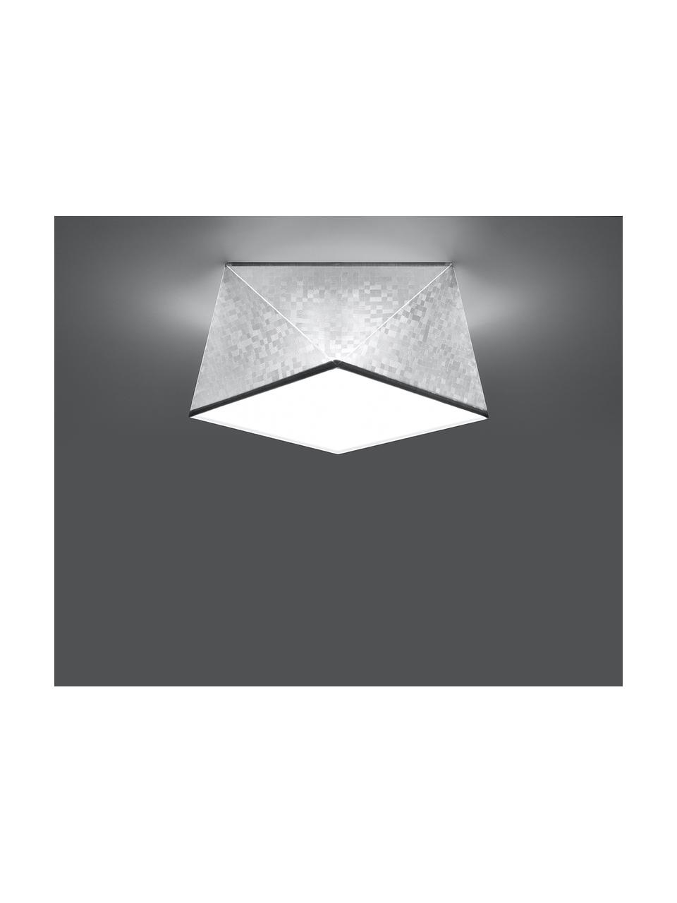 Plafondlamp Clarity, Kunststof (PVC), Zilverkleurig, Ø 30 x H 15 cm