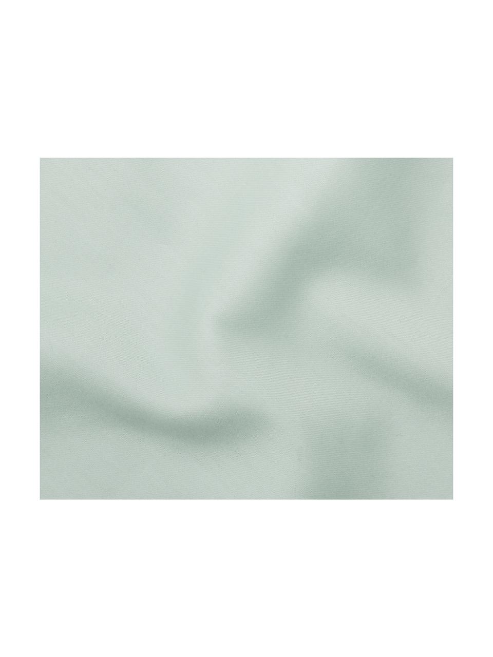 Pościel z satyny bawełnianej Lydia, Szałwiowy zielony, 135 x 200 cm + 1 poduszka 80 x 80 cm