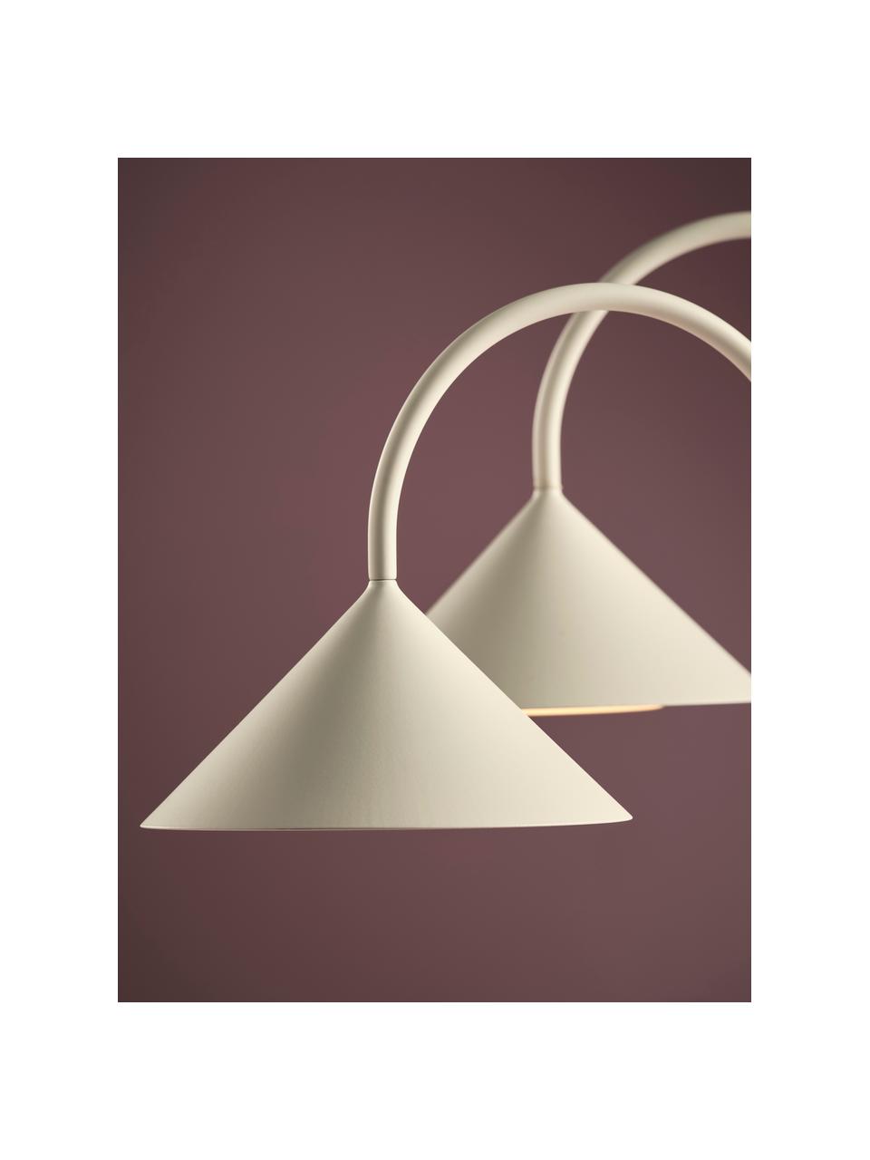 Prenosná exteriérová stolová LED lampa Grasp, Matná biela, Š 30 x V 47 cm