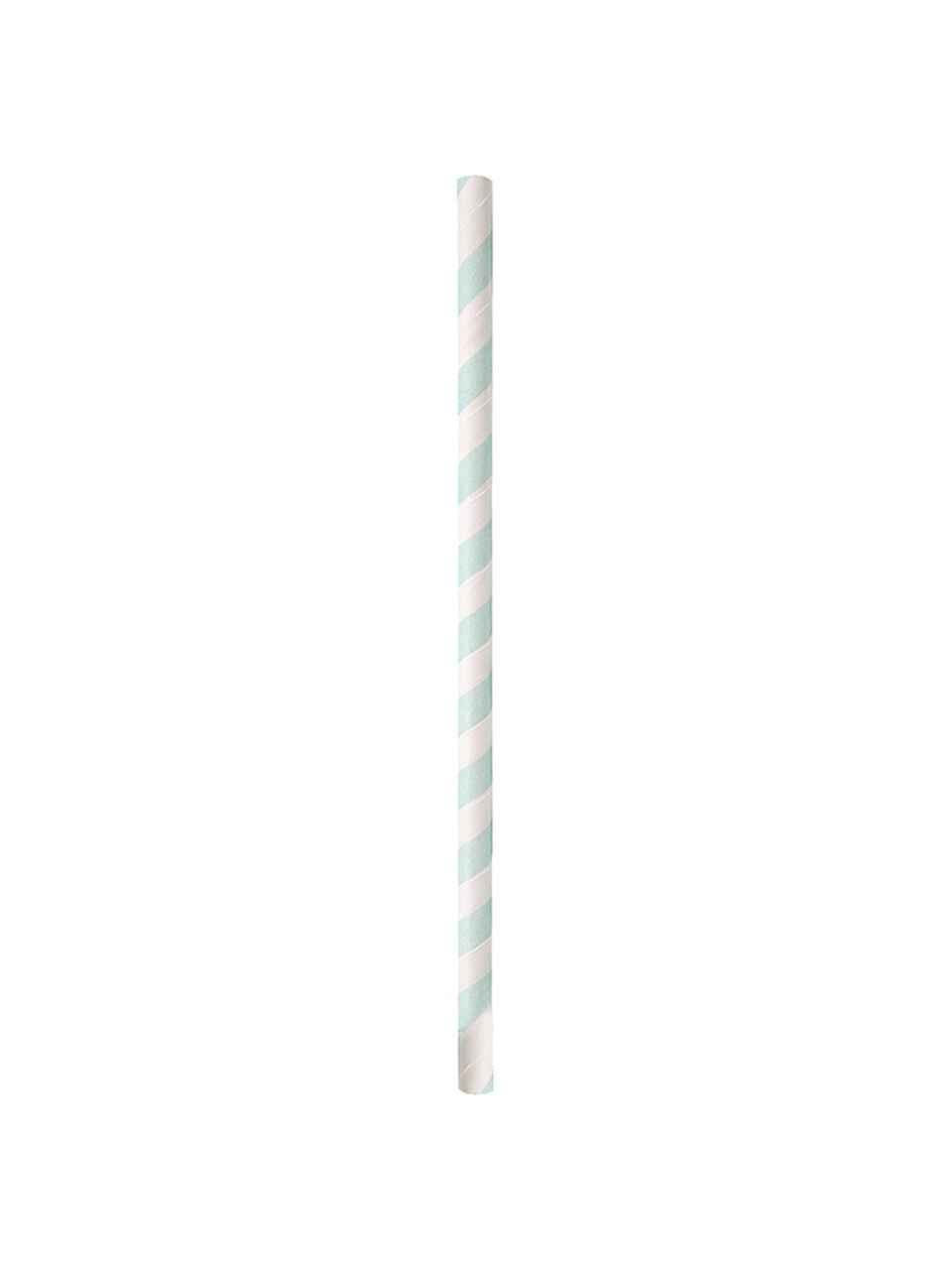 Cannucce Agni, 24 pz., Carta, Bianco, verde menta, Ø 1 x Alt. 20 cm