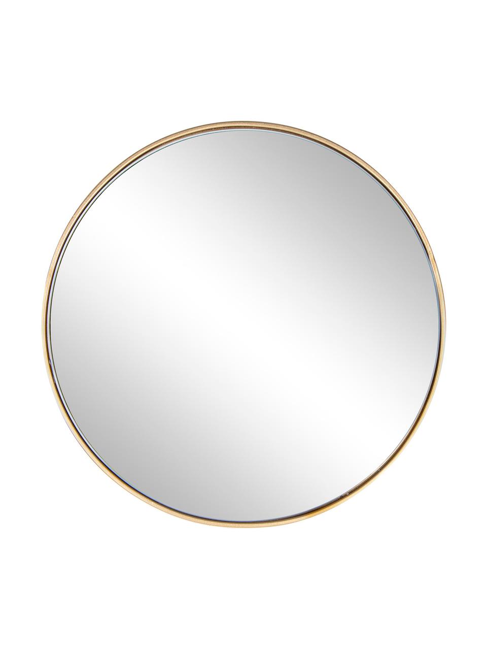 Runder Wandspiegel Nucleos mit Goldrahmen, Rahmen: Metall, beschichtet, Spiegelfläche: Spiegelglas, Messingfarben, Ø 40 cm