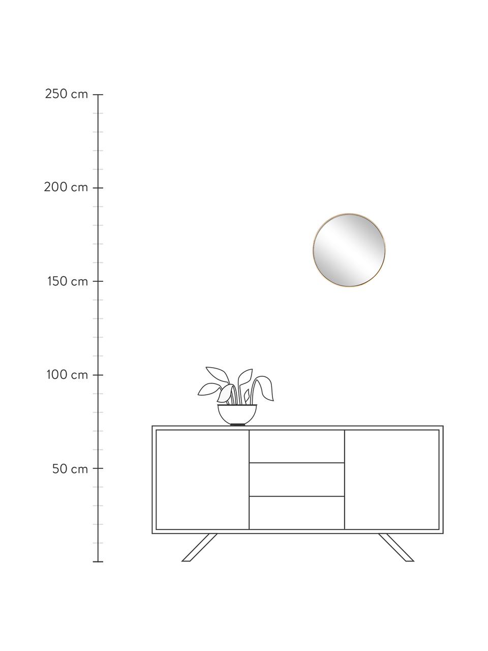 Okrągłe lustro ścienne Nucleos, Odcienie mosiądzu, Ø 40 cm