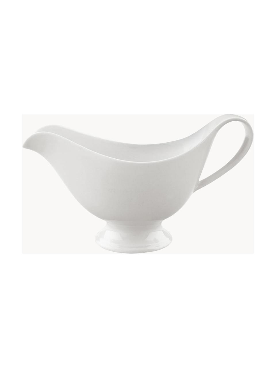 Salsiera in porcellana For Me, Porcellana, Bianco latte, Lung. 22 x Larg. 13 cm