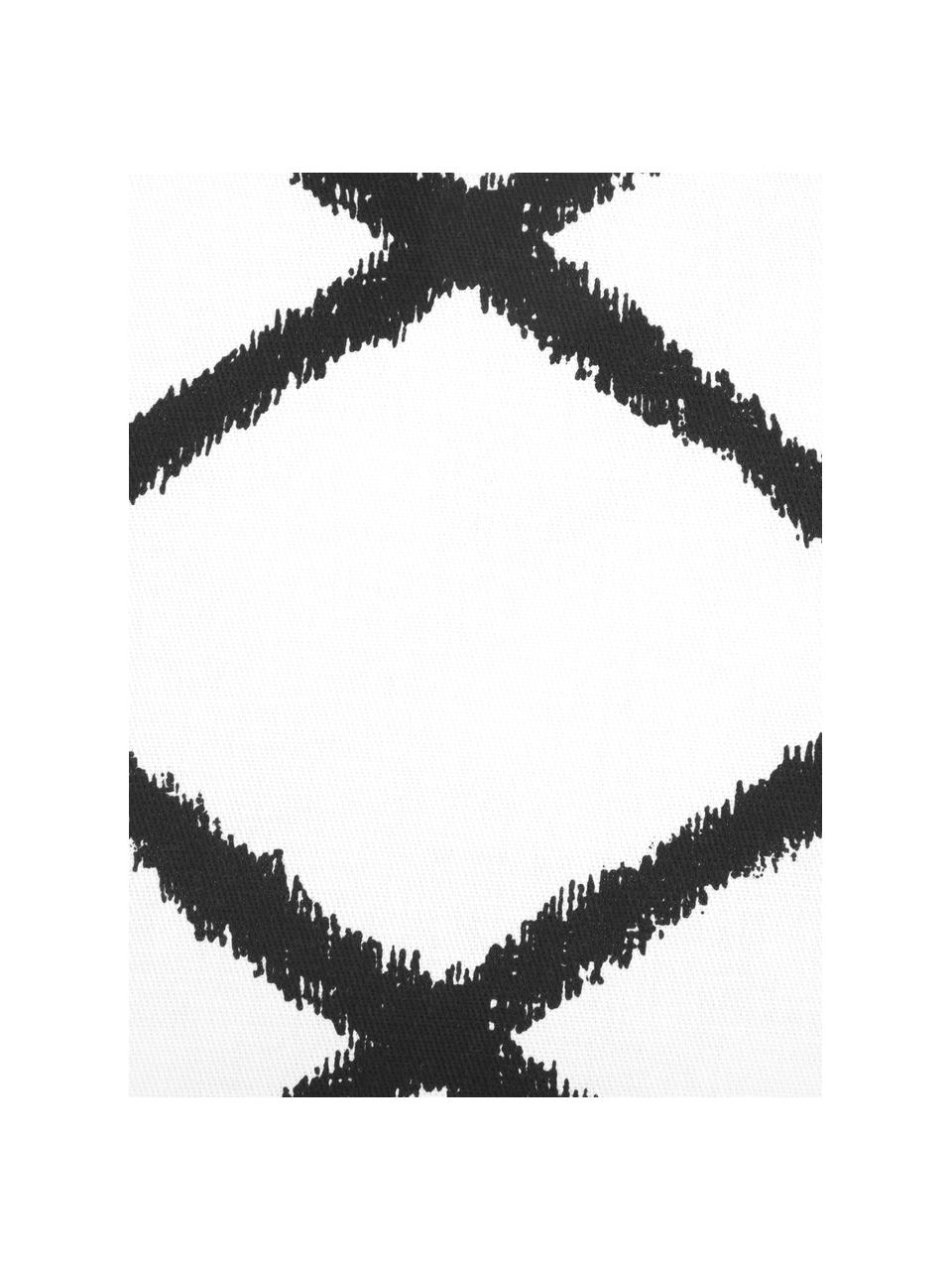 Poszewka na poduszkę Laila, 100% bawełna, Biały, czarny, S 45 x D 45 cm