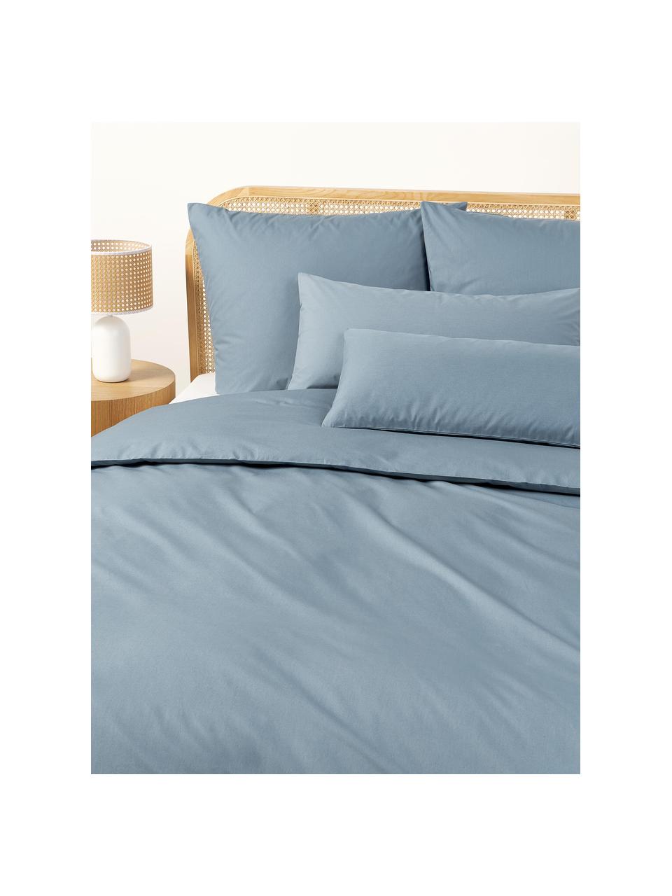 Funda de almohada de percal Elsie, Gris azulado, An 45 x L 110 cm