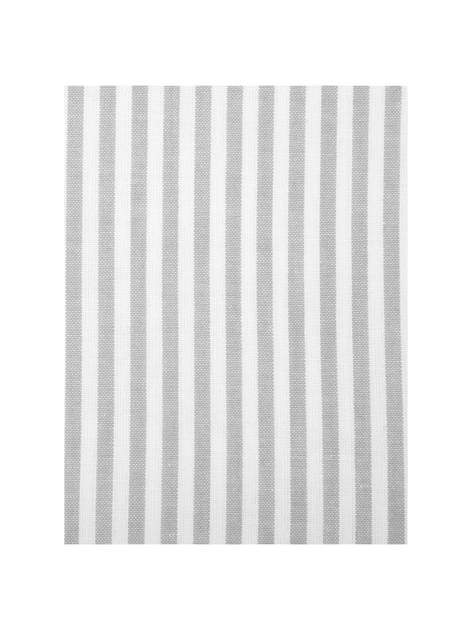 Funda nórdica de algodón Ellie, Blanco, gris, Cama 90 cm (150 x 200 cm)