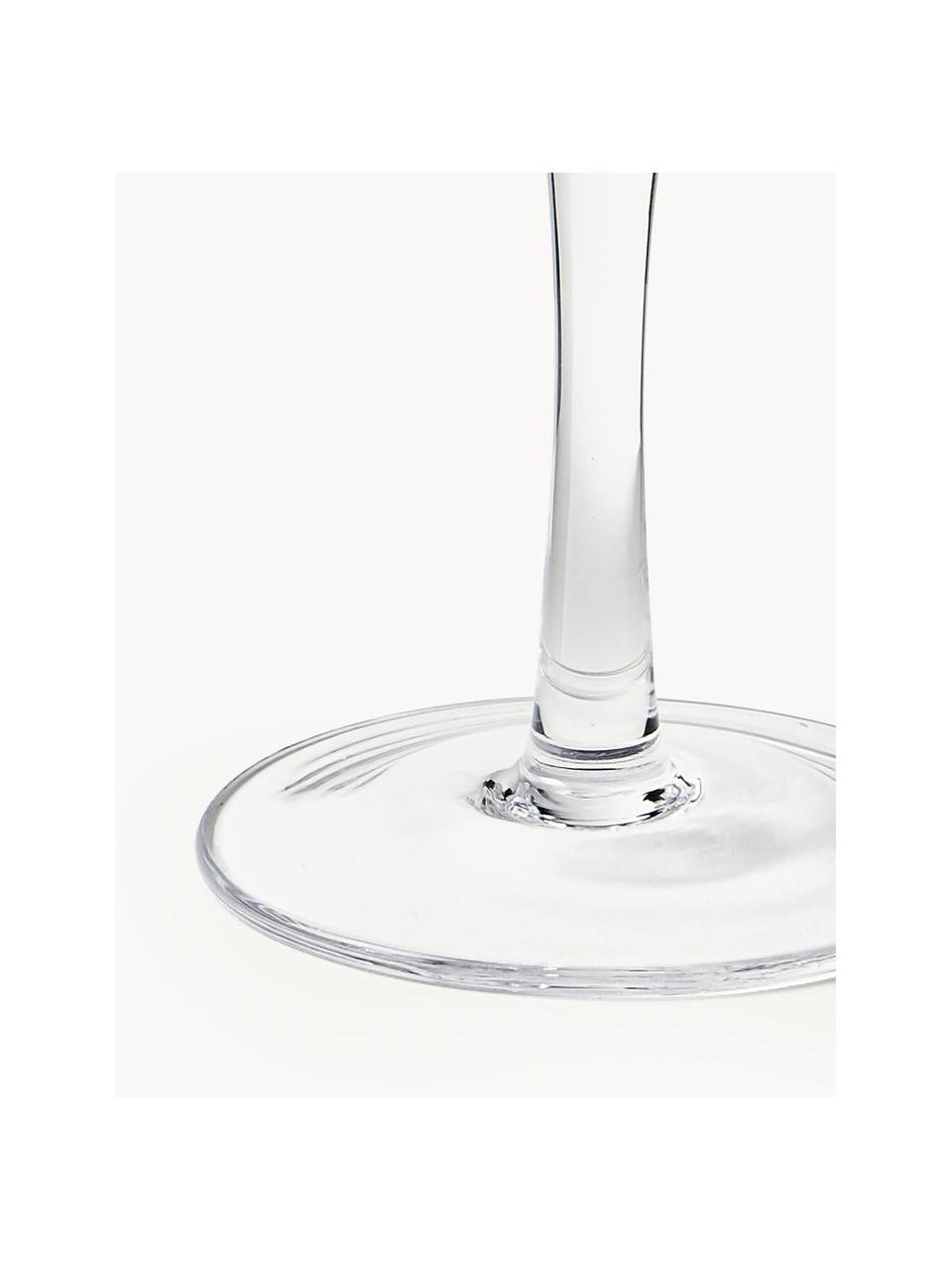 Verres à vin en verre strié Minna, 4 pièces, Verre, soufflé bouche, Transparent, Ø 8 x haut. 17 cm, 300 ml