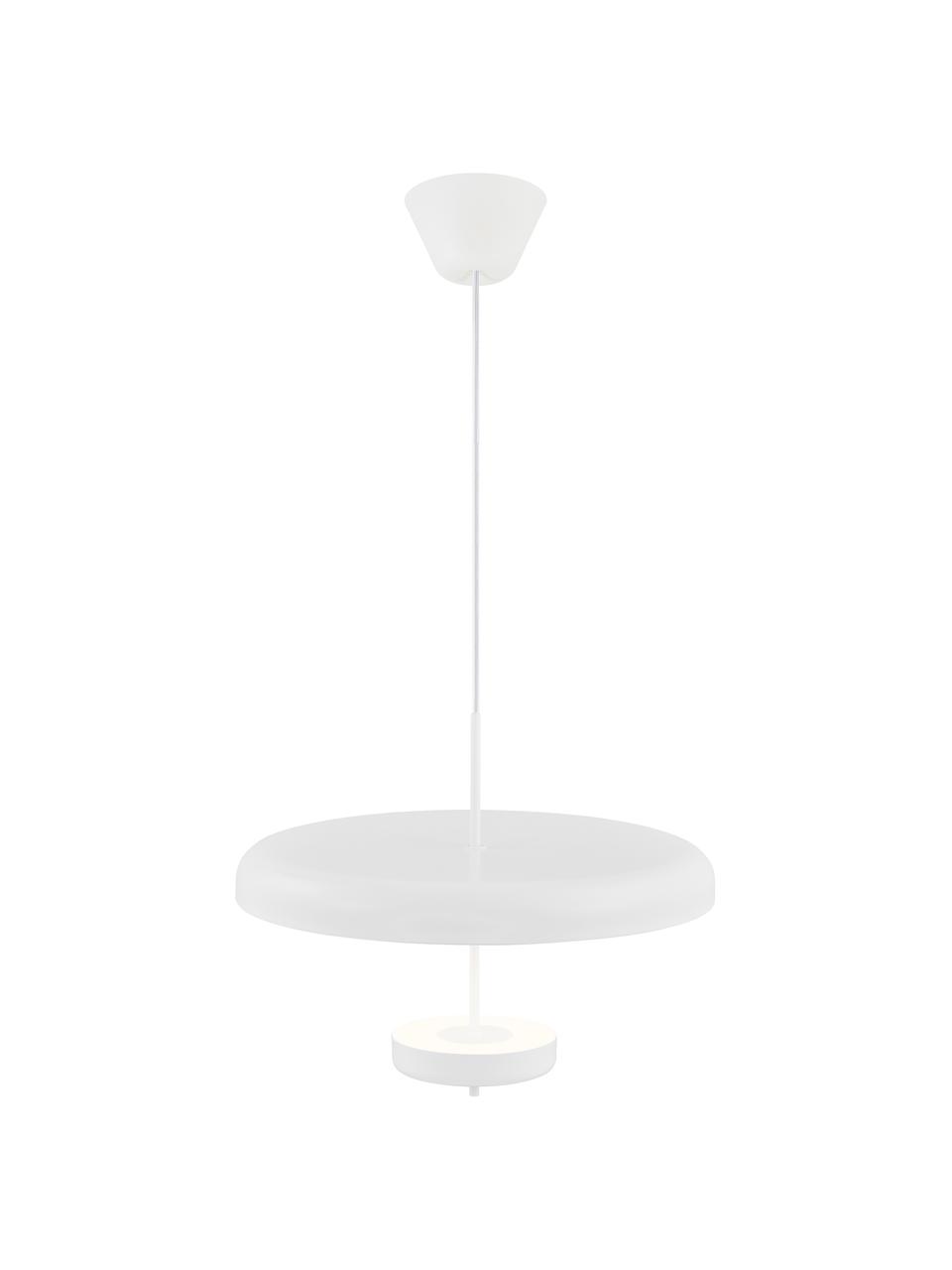Hanglamp Mobile, Lampenkap: gepoedercoat metaal, Baldakijn: gepoedercoat metaal, Wit, Ø 45 x H 37 cm
