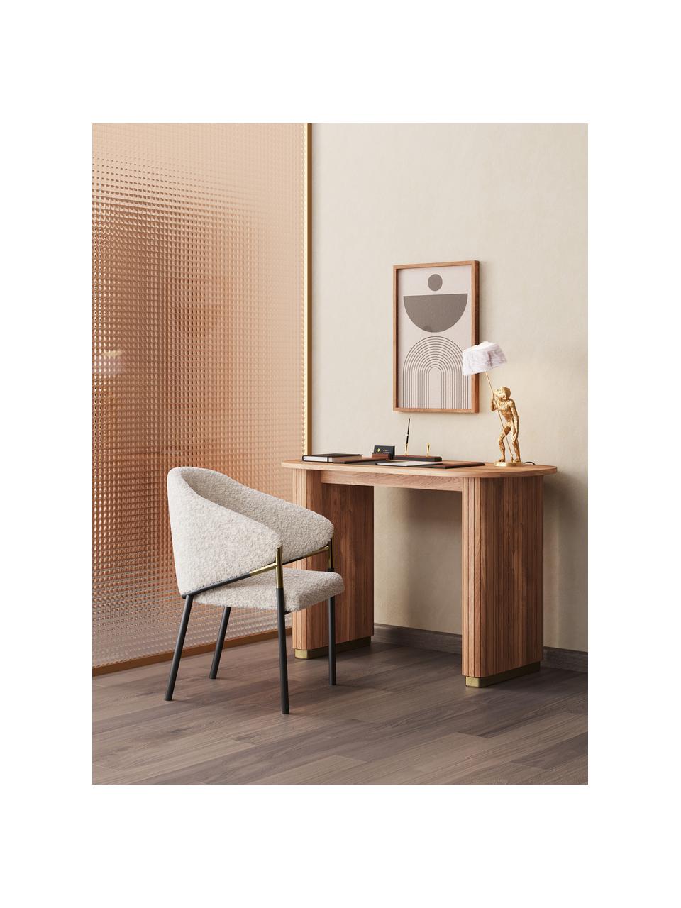 Bureau en bois de manguier Grace, Bois de manguier, enduit, larg. 110 x prof. 55 cm