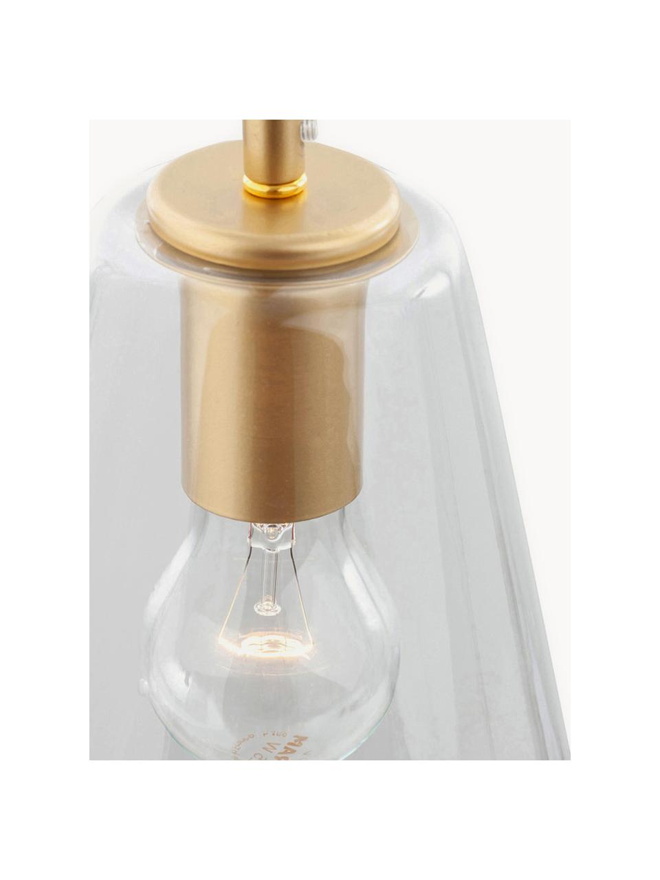 Lampa wisząca ze szkła Prisma, Odcienie złotego, transparentny, Ø 17 x W 40 cm