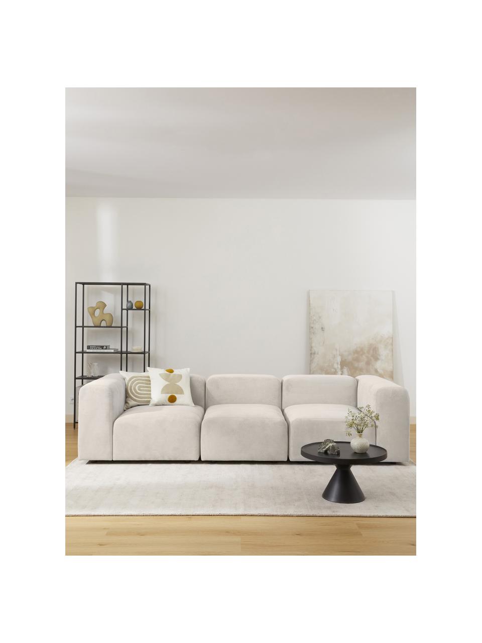 Módulo central sofá Lena, Tapizado: tejido (88% poliéster, 12, Estructura: madera de pino, contracha, Patas: plástico, Tejido blanco, An 76 x F 106 cm