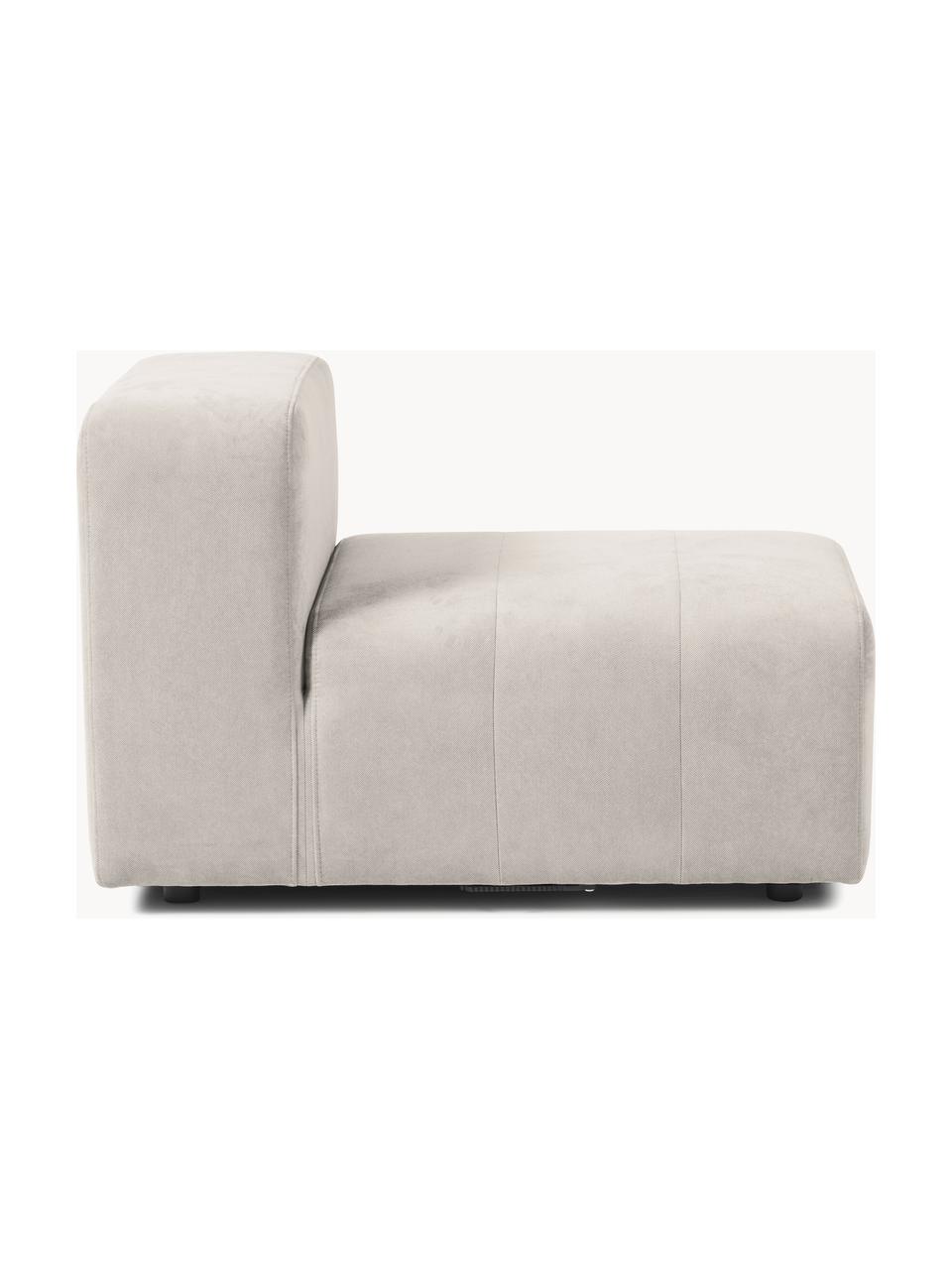 Módulo central sofá Lena, Tapizado: tejido (88% poliéster, 12, Estructura: madera de pino, contracha, Patas: plástico, Tejido blanco crema, An 76 x F 106 cm