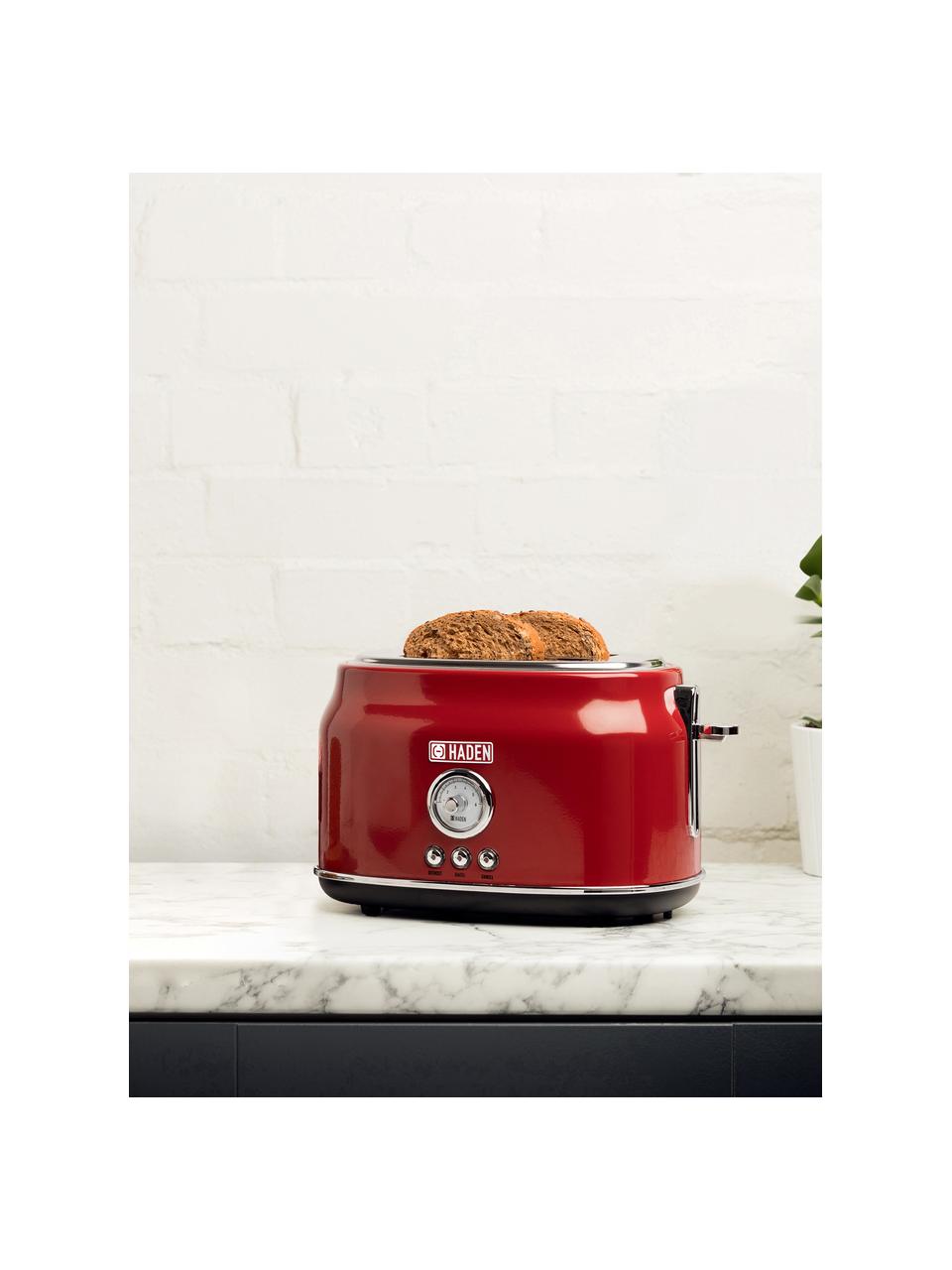 Toaster Dorset, Edelstahl, beschichtet, Rot, glänzend, B 32 x T 22 cm