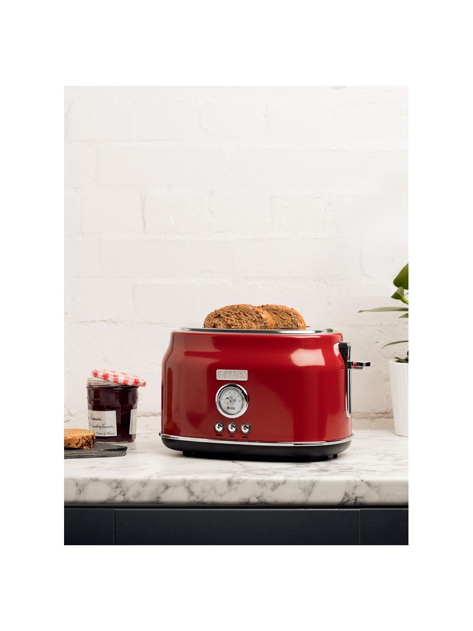 Toaster Dorset, Edelstahl, beschichtet, Rot, glänzend, B 32 x T 22 cm