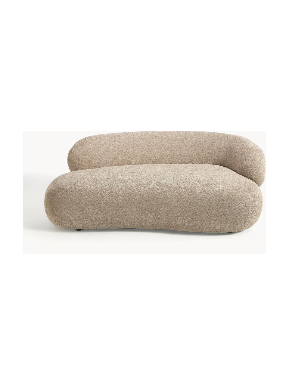 Sofa Alba (2-Sitzer) aus Teddy-Bouclé, Bezug: 100 % Polyester Der strap, Gestell: Massives Fichtenholz, Kie, Teddy-Bouclé Beige, B 185 x T 114 cm, Rückenlehne links