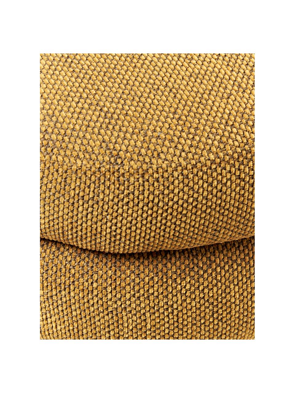 Pouf avec rangement Alto, Tissu ocre, Ø 44 x haut. 48 cm