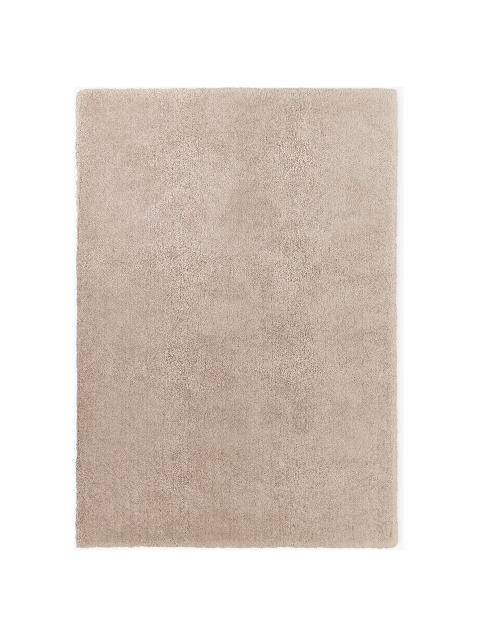 Flauschiger Hochflor-Teppich Leighton, Flor: Mikrofaser (100% Polyeste, Beige, B 120 x L 180 cm (Größe S)