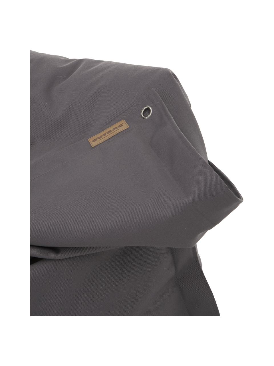 Großer Sitzsack Meadow, Bezug: Polyester, polyurethanbes, Anthrazit, B 130 x H 160 cm