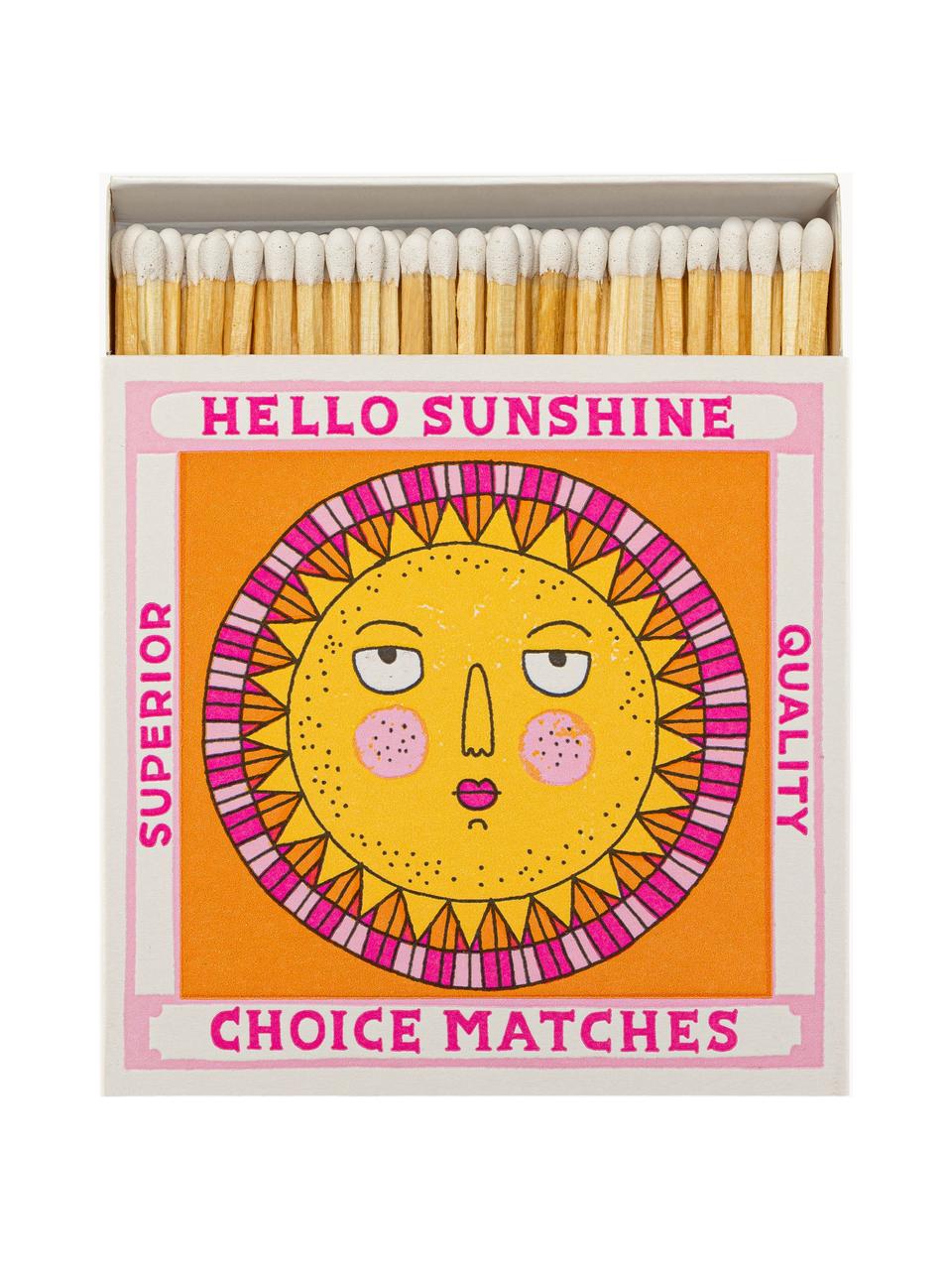 Design Streichholzschachtel Hello Sunshine, Box: Karton Dieses Produkt wir, Hello Sunshine, B 11 x H 11 cm