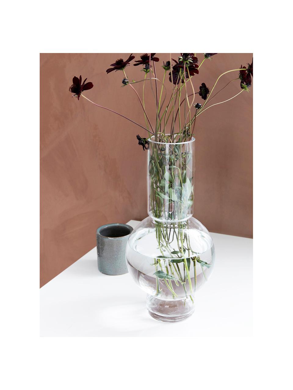 Glas-Vase Bubble, Glas, Transparent, Ø 18 x H 35 cm