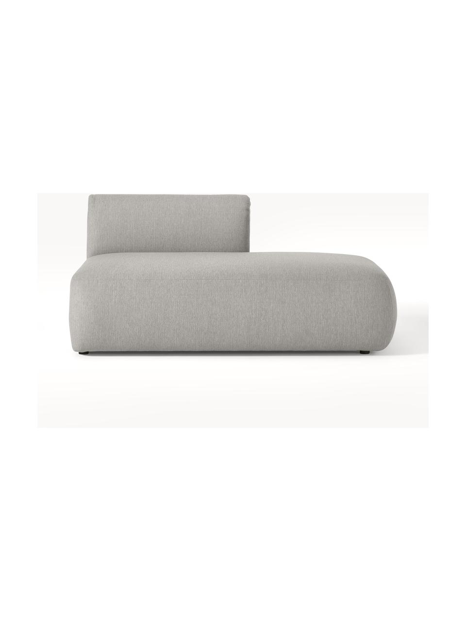 Chaise longue componibile Sofia, Rivestimento: 100% polipropilene Il riv, Struttura: legno di abete, truciolat, Piedini: plastica Il materiale uti, Tessuto grigio, Larg. 159 x Prof. 103 cm, schienale a sinistra