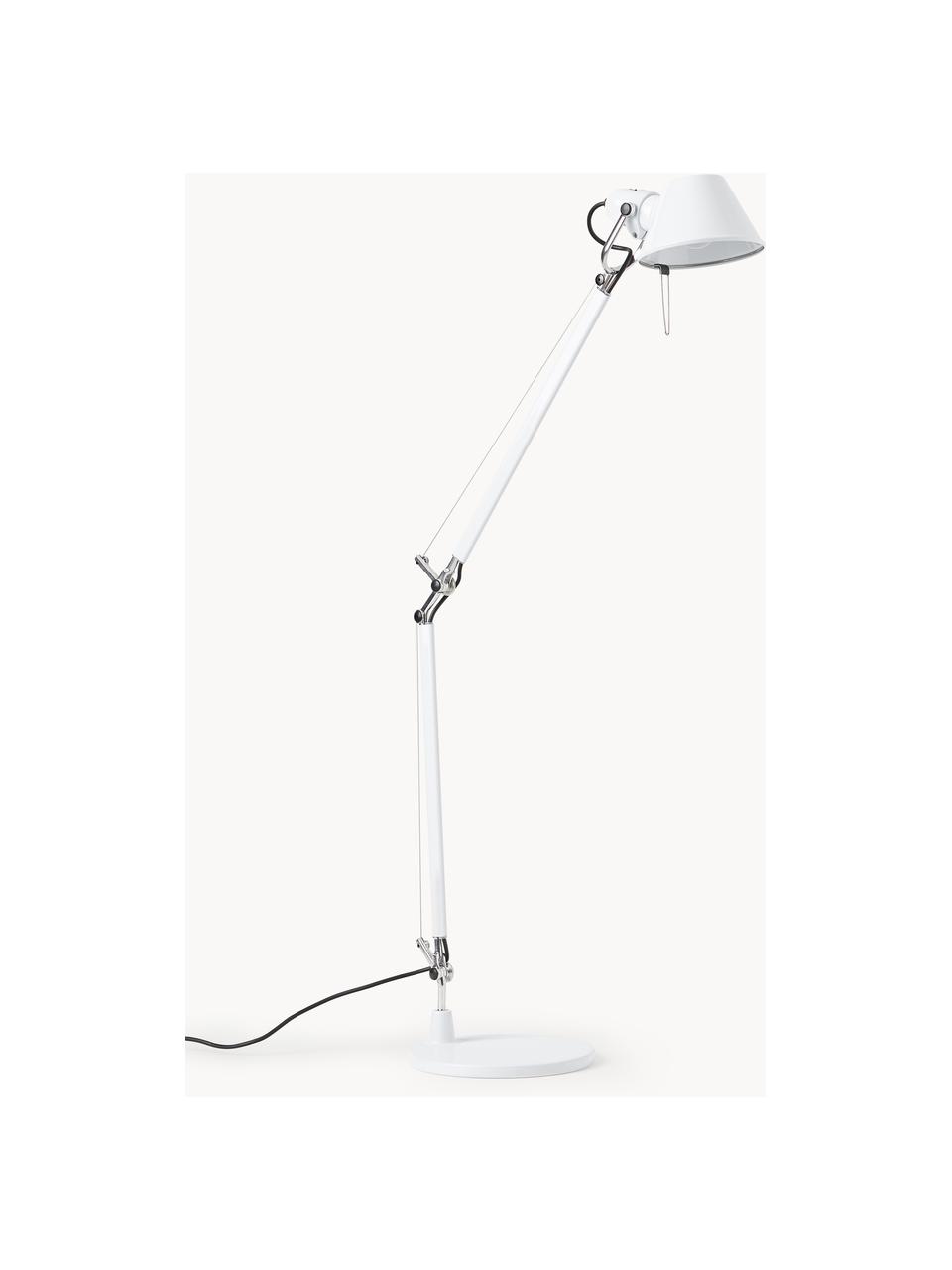 Grosse verstellbare Schreibtischlampe Tolomeo, Off White, B 78 x H 65 - 129 cm