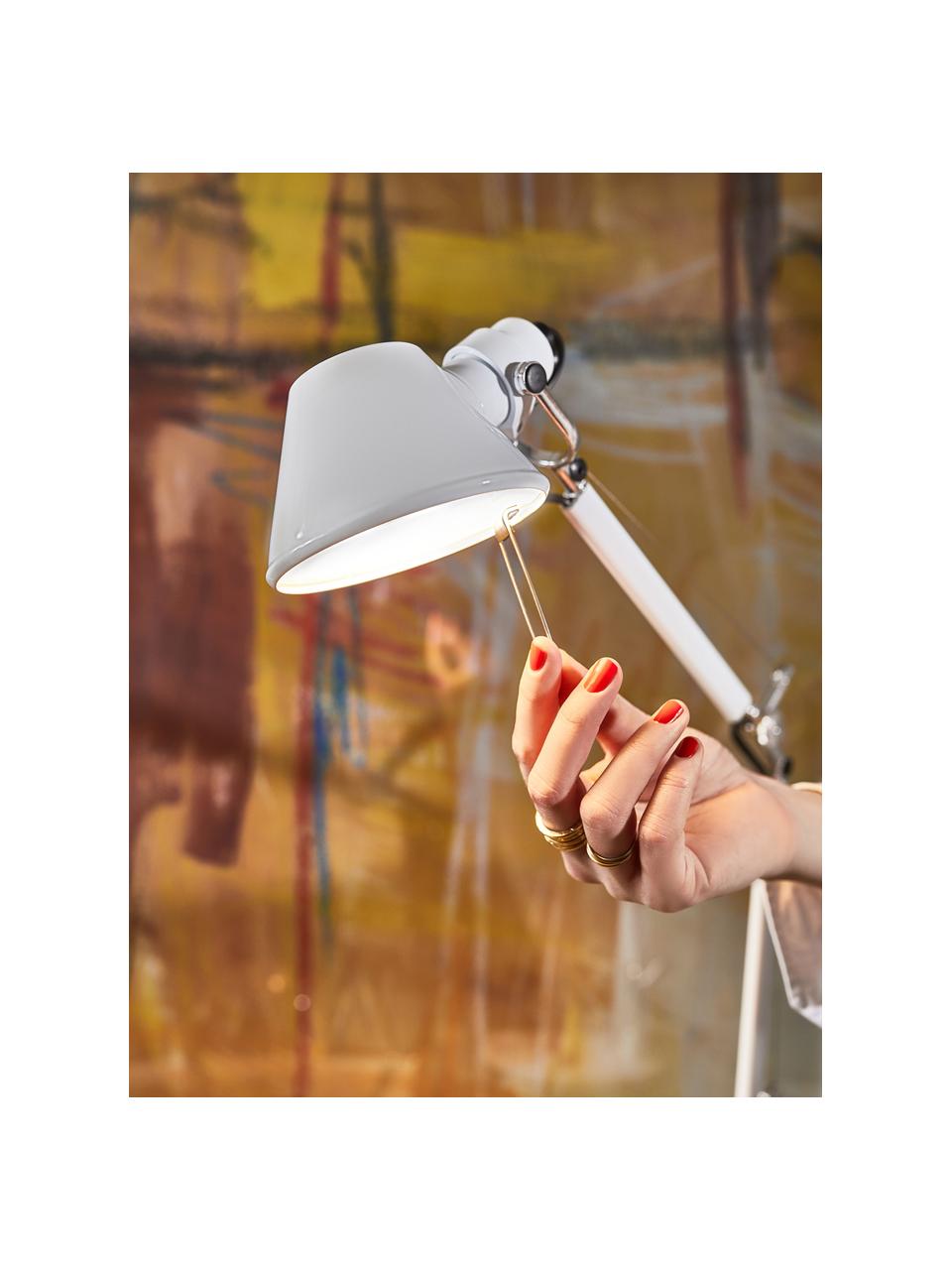 Schreibtischlampe Tolomeo, Lampenschirm: Aluminium, Stahl, beschic, Gestell: Aluminium, Stahl, beschic, Off White, B 78 x H 65 cm