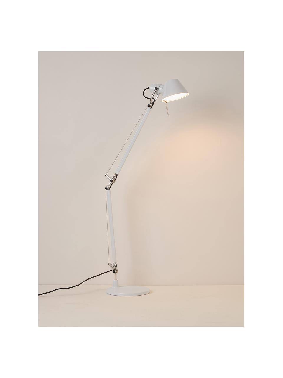 Große verstellbare Schreibtischlampe Tolomeo, Off White, B 78 x H 65 - 129 cm