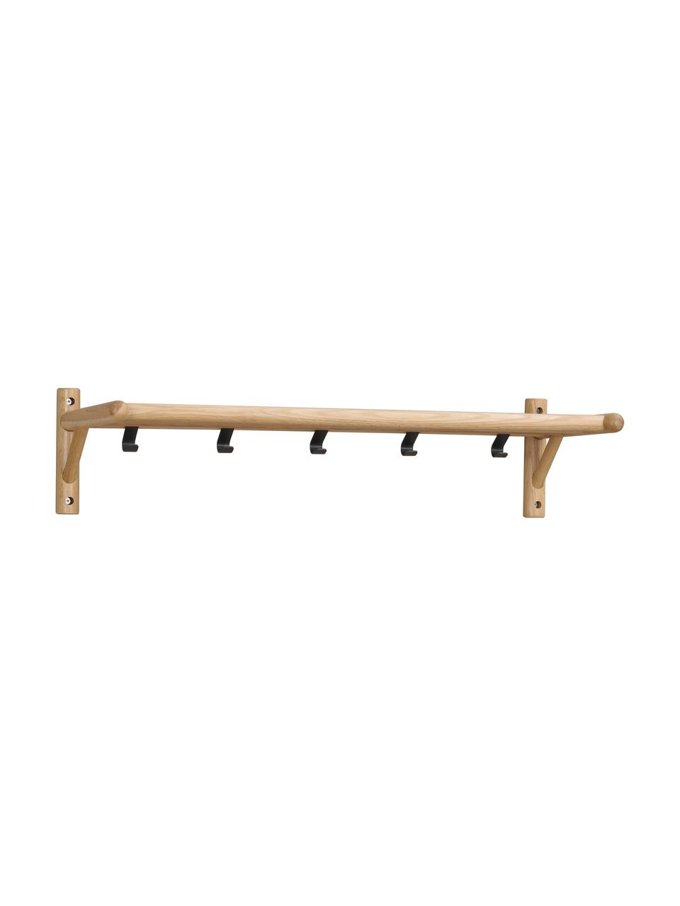 Portemanteau bois de chêne Milford, Bois de chêne, noir, larg. 80 x haut. 19 cm