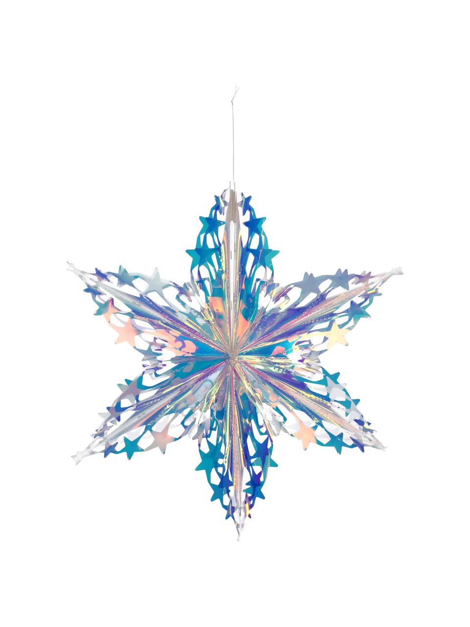 Décoration de sapin de Noël Iridescent, Plastique, Chrome, transparent, irisé, larg. 40 x haut. 40 cm