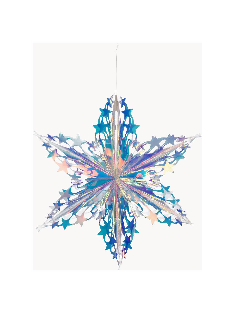 Adorno navideño estrella Iridescent, Plástico, Cromo, transparente, iridiscente, An 40 x Al 40 cm