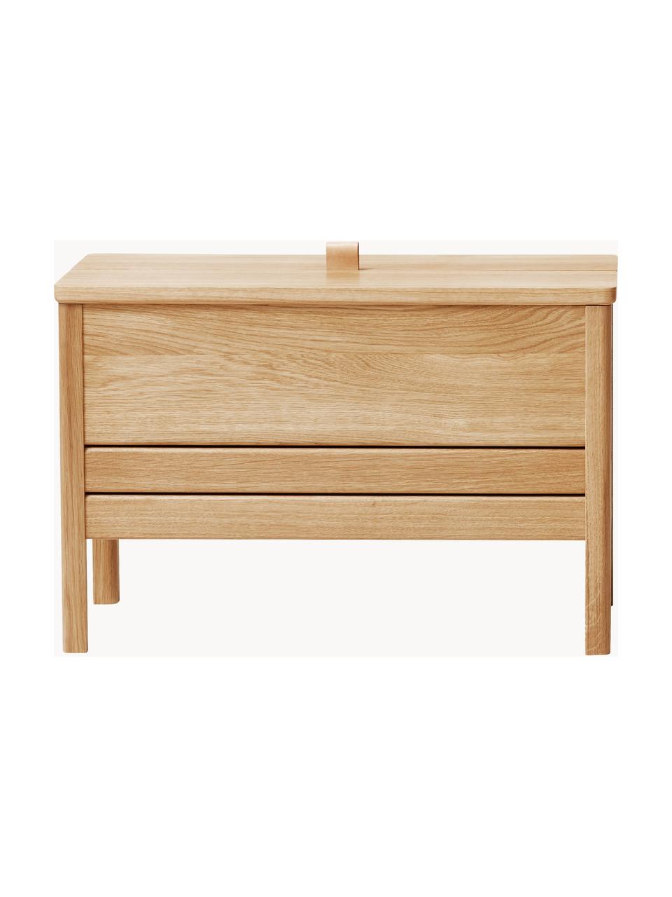 Banc en chêne avec espace de rangement A Line, Chêne, larg. 68 x prof. 35 cm