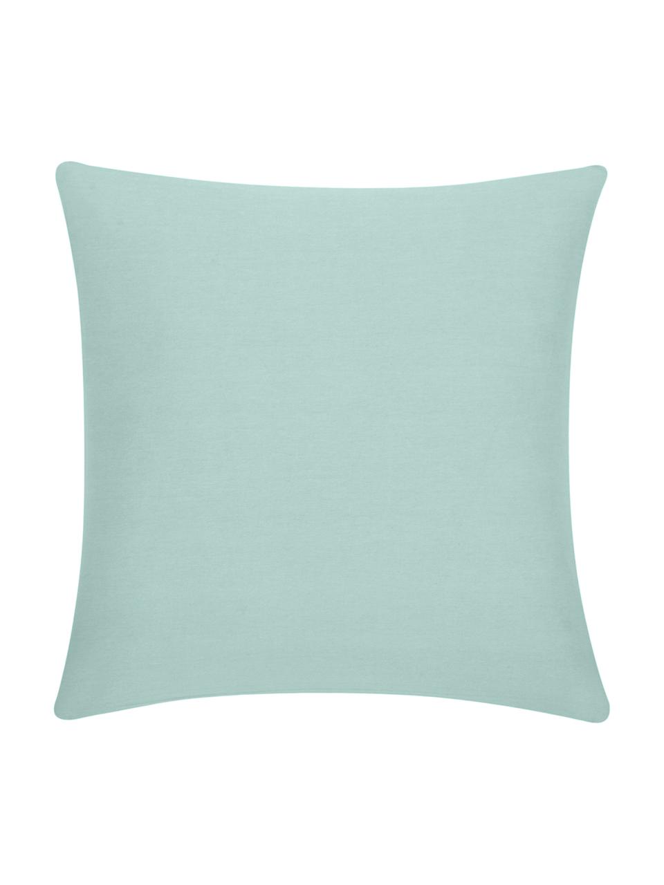 Federa arredo in cotone verde menta Mads, 100% cotone, Verde salvia, Larg. 40 x Lung. 40 cm