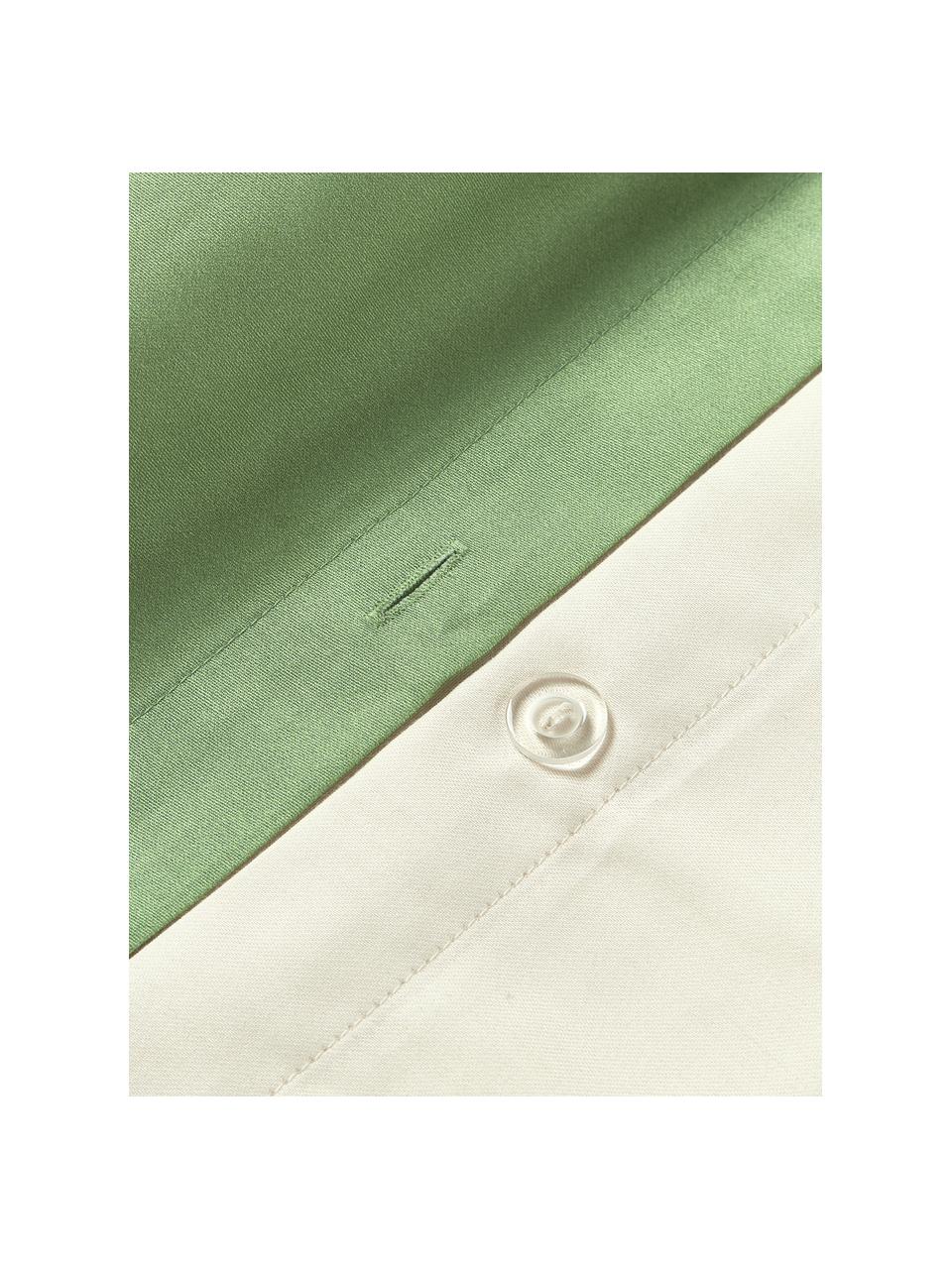 Obliečka na paplón z bavlneného saténu Jania, Odtiene zelenej, Š 200 x D 200 cm