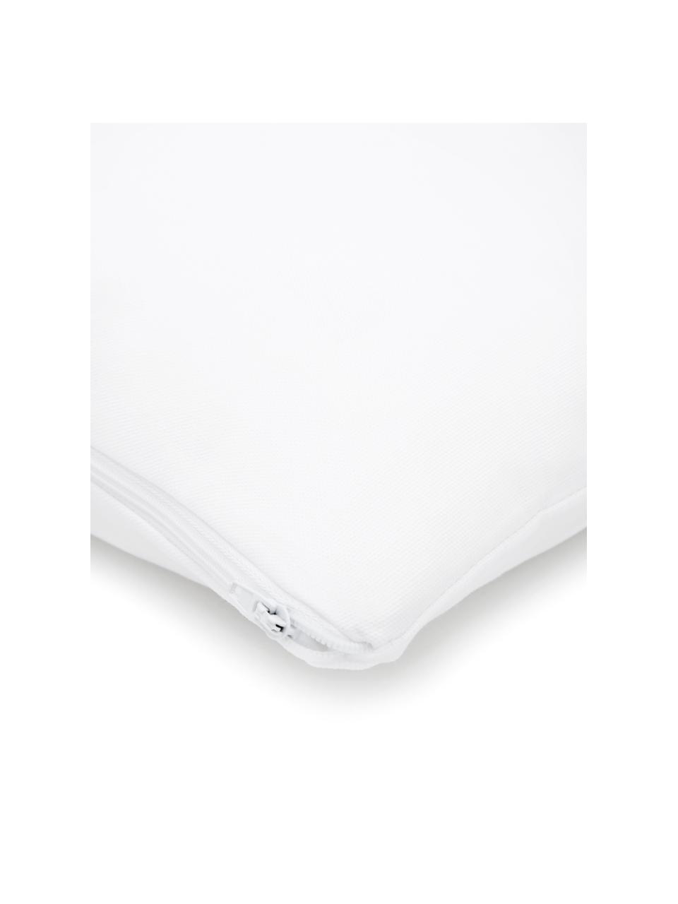 Housse de coussin 40x40 blanc Filomina, Blanc, noir